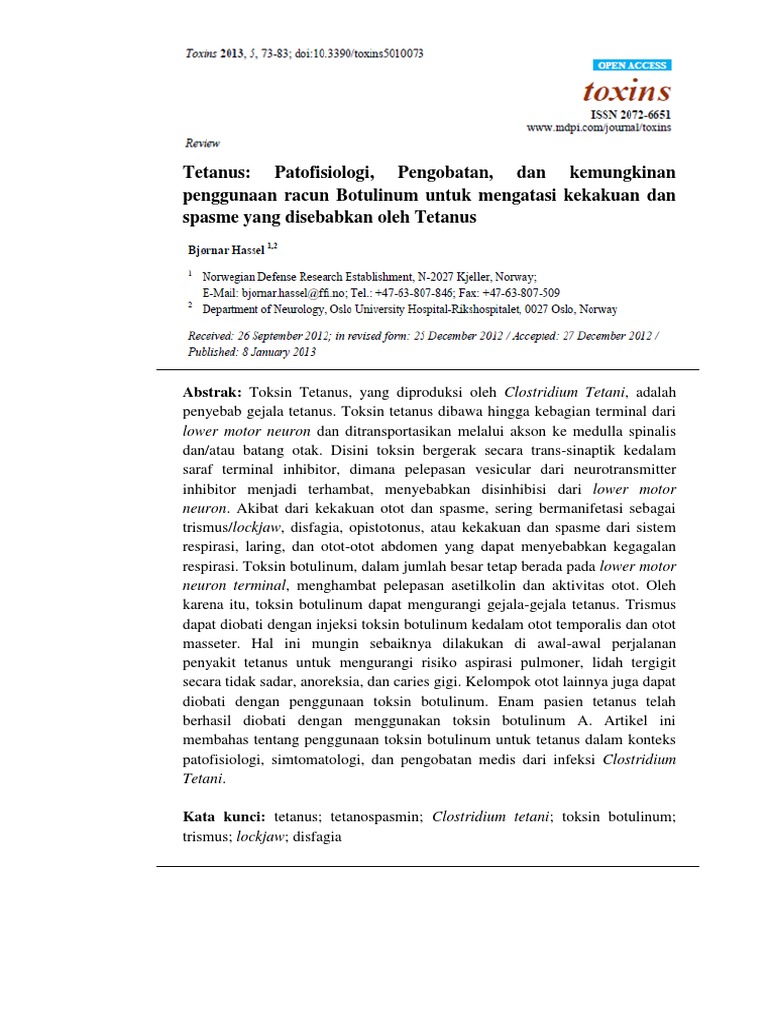 dissertation tetanus