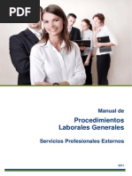 Manual de Procedimientos Laborales Grales. Convenio de Consultoria