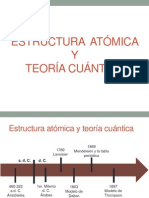 Estructura atómica y teoría cuántica evolución