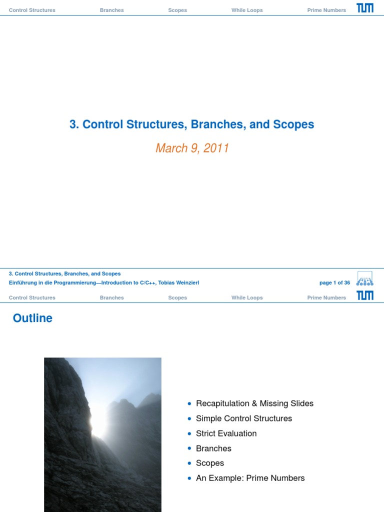 03 Control Structures | PDF | Control Flow | Scope (Computer Science)