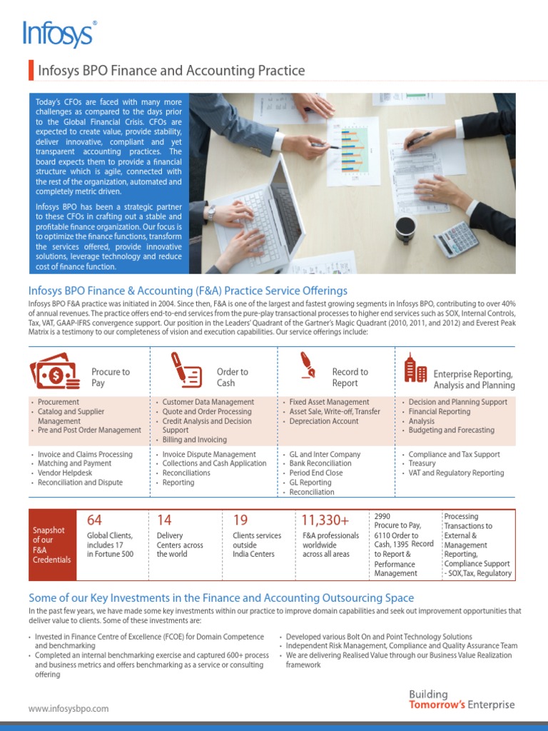 Infosys Finance Accounting Outsourcing Practice | PDF | Outsourcing ...
