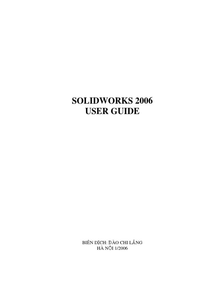 SolidWorks User Guide | PDF
