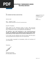 Download Initial Letter Received from ETU Secretary-General  by British Taekwondo SN190454615 doc pdf