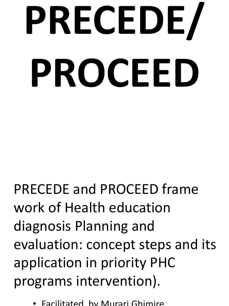 Understanding the PRECEDE-PROCEED Model | PDF | Behavior ...