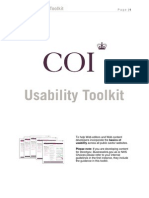 COI Usability Toolkit
