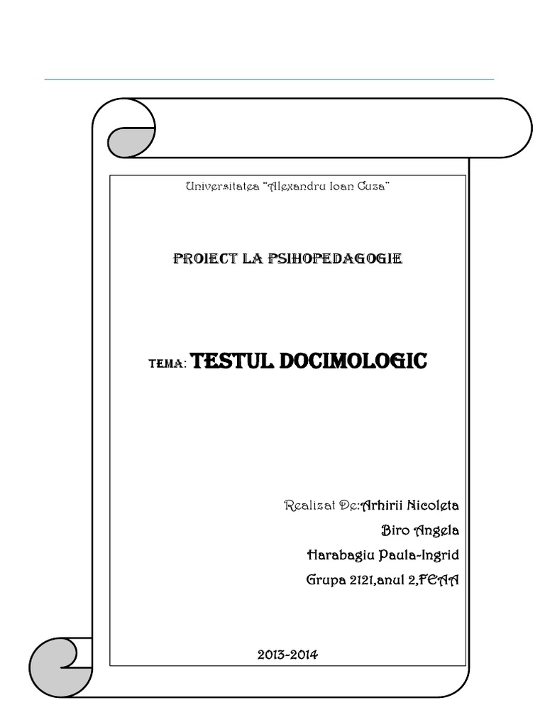 Testul Docimologic | PDF