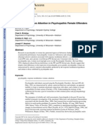 Abnormal Selective Attention in Psychopathic Female Offenders PDF