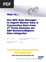 How To Use BPC Data Manager To Import Master Data & Transaction Data From 3rd Party Systems Via SAP BusinessObjects Data Integrator