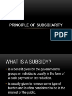 Principle of Subsidiarity