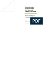 A SOCIOLOGIA POSITIVISTA E E MPIÌRICA DE EMILE DURKHEIM