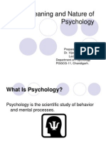 Meaning and Nature of Psychology PDF