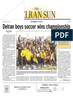 Delran Boys Soccer Wins Championship: Inside This Issue