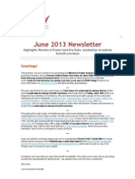 June 2013 Newsletter 