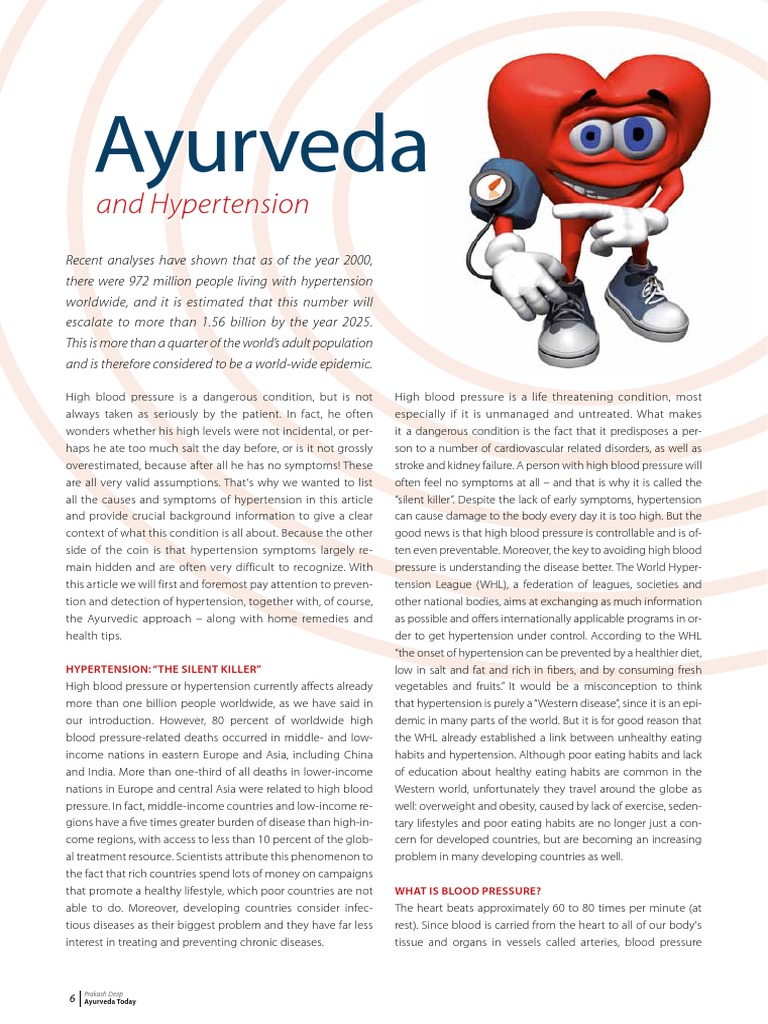 Ayurveda and Hypertension Hypertension Ayurveda