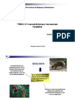 Tema 2.1 - Las Condiciones y Recursos Ambientales