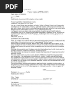 Public Notice of TREASON
