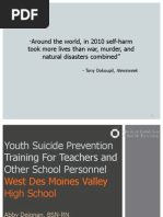 Suicide Prevention PowerPoint - For Teachers