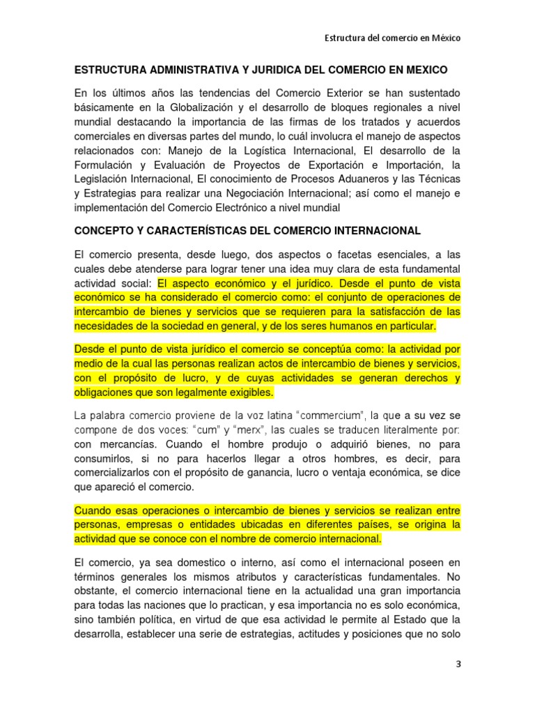 Estructura del Comercio en México | PDF | El comercio internacional ...