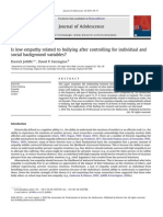 Is Low Empathy Related To Bullying After Controlling For Individual and Social Background Variables