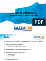 Apresentação Da Metodologia e Etapas - Projeto Revisão SINAPI - DEZ 2013