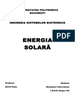 Energia solară. Celule fotovoltaice