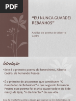Alberto Caeiro - Eu nunca guardei rebanhos- Análise