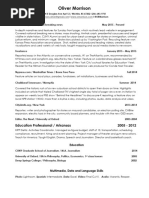Download Oliver Morrisons Resume by Oliver Morrison SN190577275 doc pdf