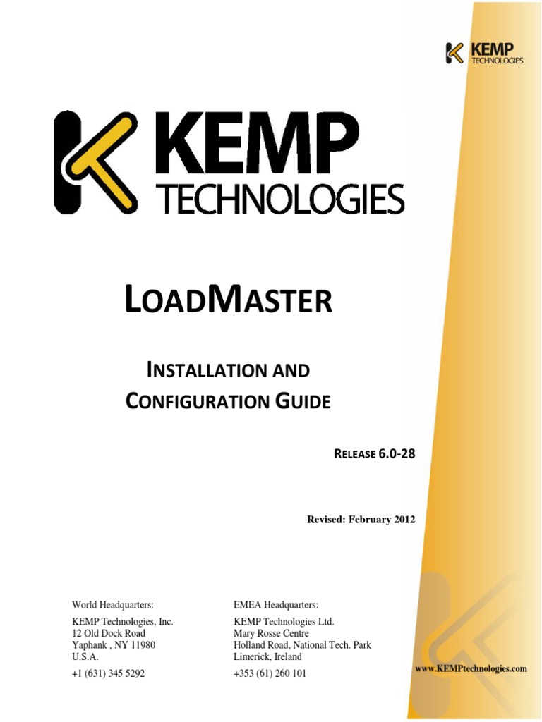 LoadMaster Manual 6.0 | PDF | Hypertext Transfer Protocol | Transport ...