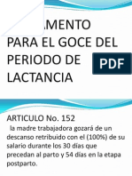 Reglamento Goce de Lactancia