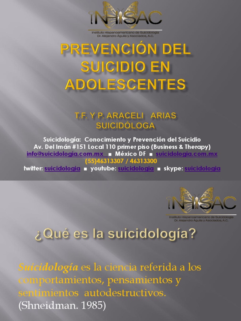 Prevención Del Suicidio en Adolescentes | PDF | Suicidio | Adolescencia