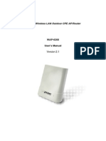 802.11g Wireless LAN Outdoor CPE AP/Router: WAP-6200 User's Manual