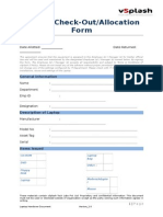 Laptop Check-Out/Allocation Form: General Information