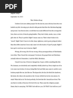 This I Believe Essay