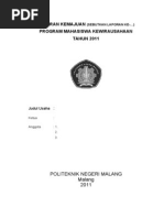 Contoh Laporan Kemajuan Usaha PMW 2015