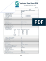 Three Phase Induction Motor Technical Data Sheet