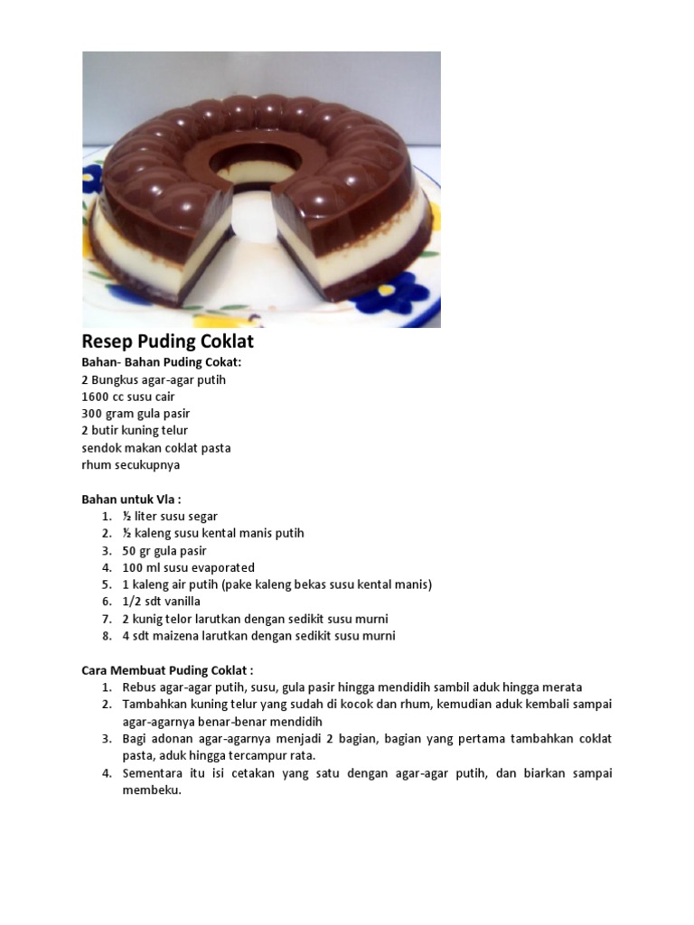 Resep Puding Coklat Pdf