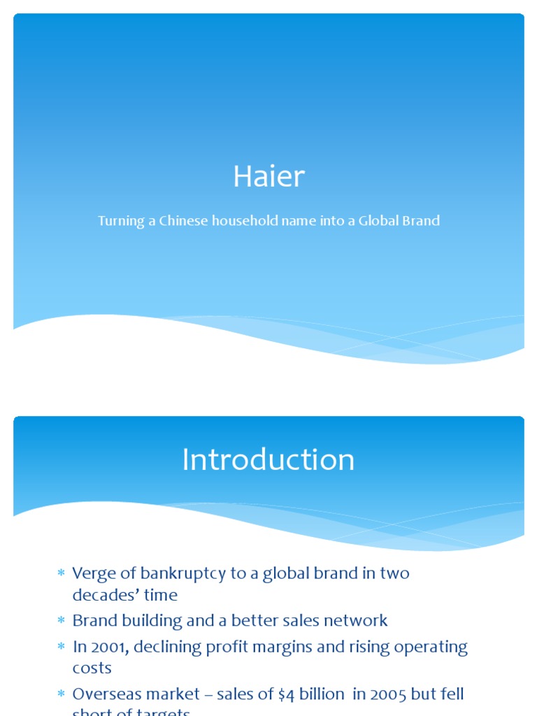 Haier case study answers picture