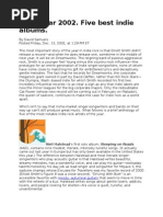 Download 2002 and  5 Best Indie Albums by vijoos SN190654 doc pdf