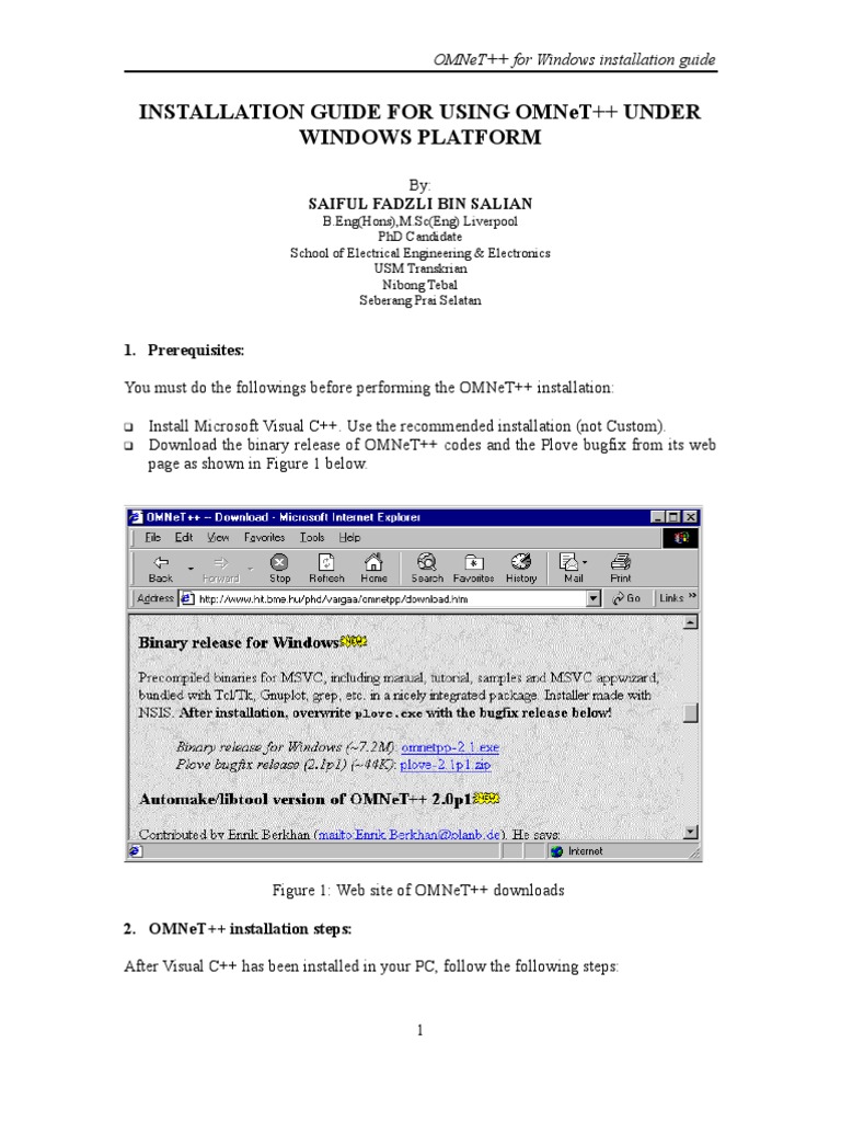 OMNeT++ Installation Guide | PDF | Microsoft Visual Studio | Operating ...