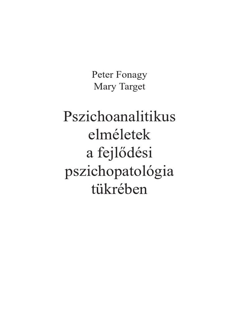 PeterFonagy-MaryTarget - PSZAELM | PDF