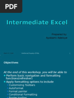 Intermediate Excel