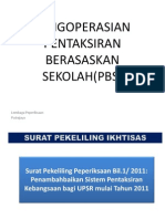 Pengoperasian Pentaksiran Sekolah - KS SPPMRR - 2011