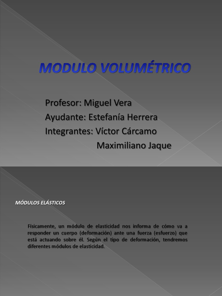 MÓDULOS BULk | PDF | Deformación (ingeniería) | Ingeniería de productos ...