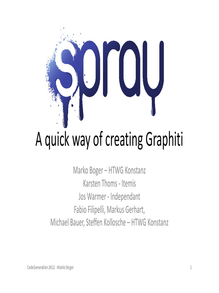 Spray Code Generation 2012 | PDF | Software Engineering | Software