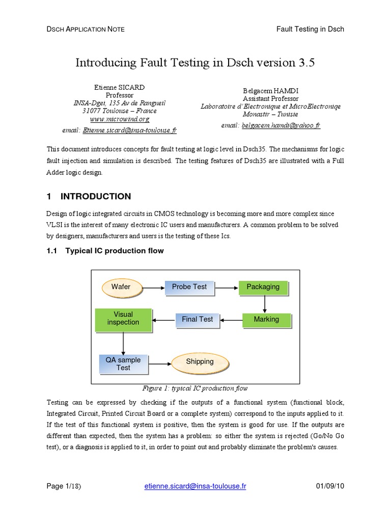 Fault Testing in Dsch 3.5 Overview | PDF | Integrated Circuit | Digital ...