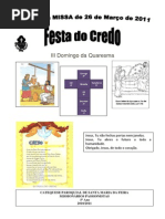 Guiao Festa Do Credo 26 de Marco III Dom. Quaresma - Dar
