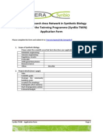 Application Form Synbiotwin 2013
