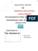 Android Application Development: Industrial Report