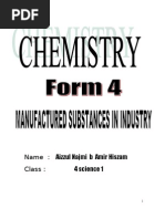 Chemistry Form 4 Chapter 9 Manufacture Substances in Industry