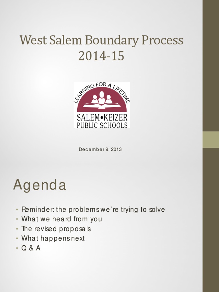 Boundary Presentation (Dec. 9, 2013) | PDF | Middle Schools | Kindergarten